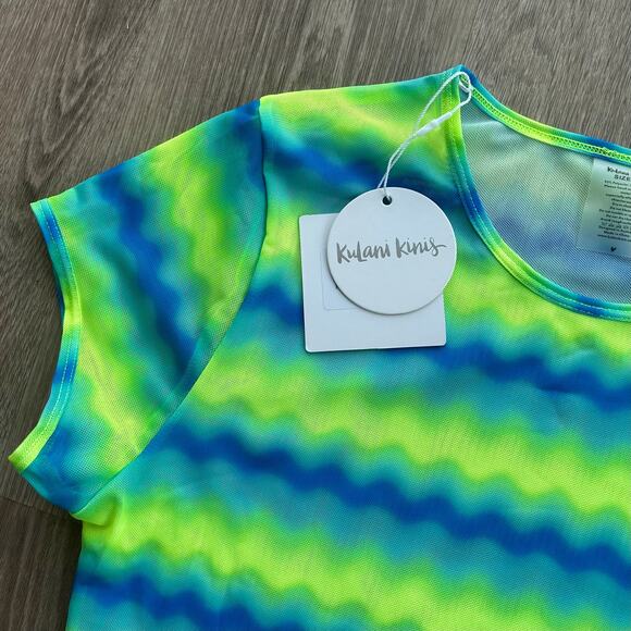 Kulani Kinis Mesh Cropped Tee Dolce Vita Print Mesh Top Size S NWT - Picture 3 of 11